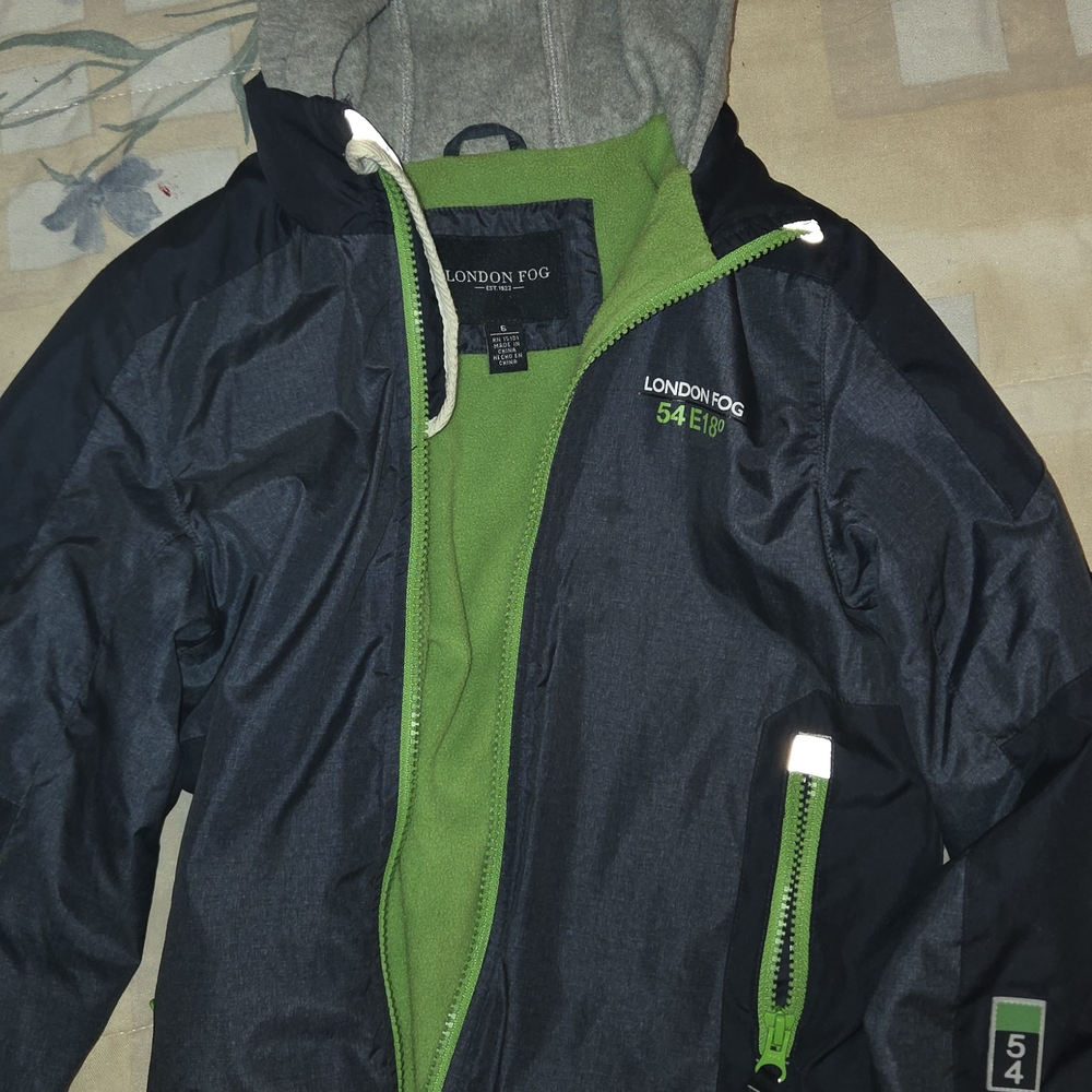London Fog Black and Green Jacket